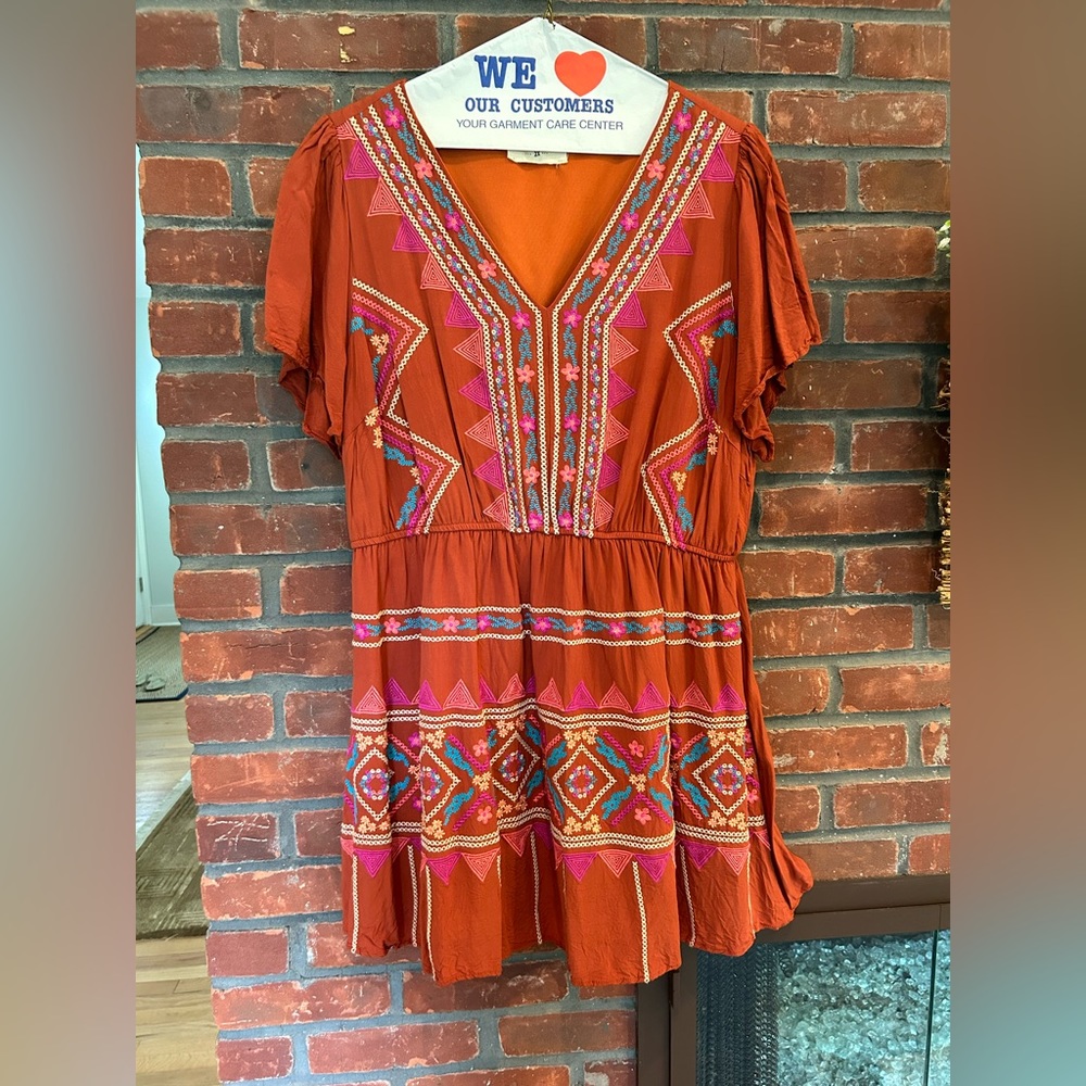Savanna Jane 2x Embroidered Fit & Flare Short Sleeve Dress